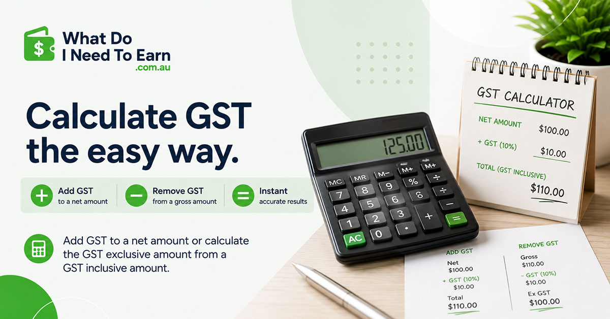 GST Calculator Australia — Add or remove GST instantly