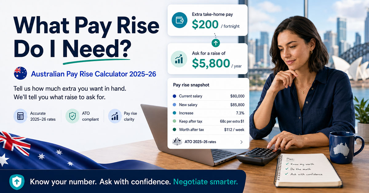 What Pay Rise Do I Need? — Australian Pay Rise Calculator 2025–26